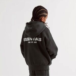Essentials Fear of God - Kids Black Hoodie